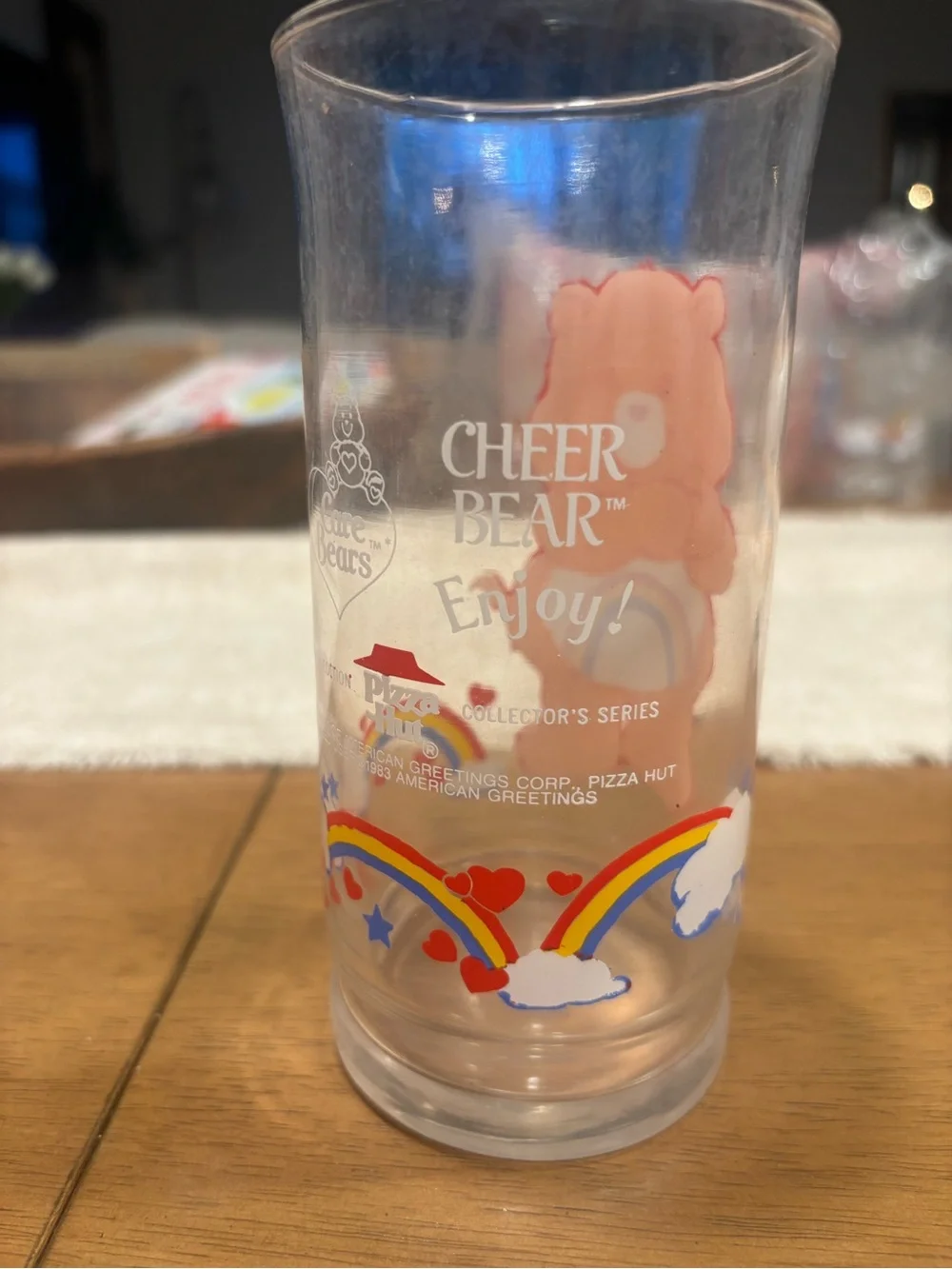 SOLD🎉🎉Vintage 1983 Care Bears Cheer Bear Pizza Hut Collector Glass